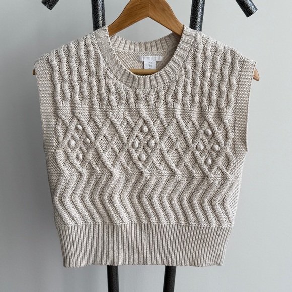 Pure Collection Cotton Blend Sweater Vest Small - Picture 1 of 6